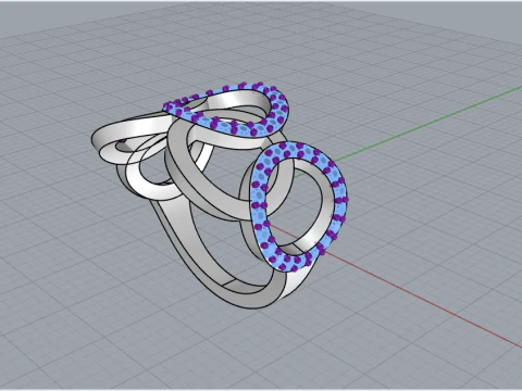 Olimpic ring model 758 3D Print Model