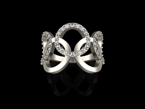 Olimpic ring model 758 3D Print Model