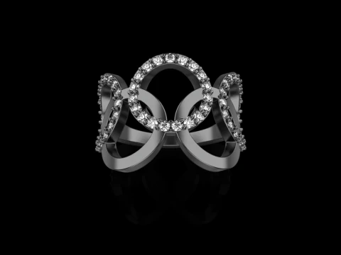 Olimpic ring model 758 3D Print Model