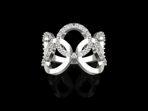 Olimpic ring model 758 3D Print Model