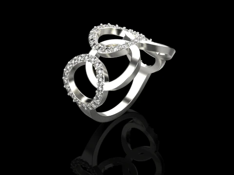 Olimpic ring model 758 3D Print Model