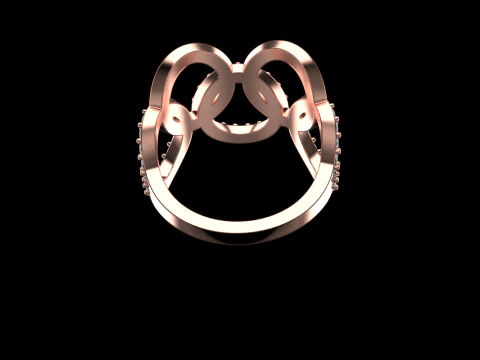 Olimpic ring model 758 3D Print Model