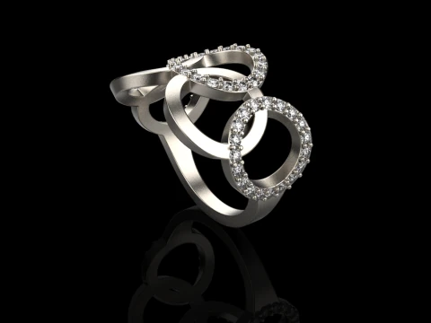 Olimpic ring model 758 3D Print Model