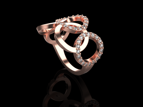 Olimpiyat y&uuml;z&uuml;ğ&uuml; modeli 758 3D Baskı Modeli