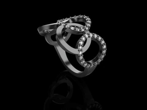 Olimpic ring model 758 3D Print Model