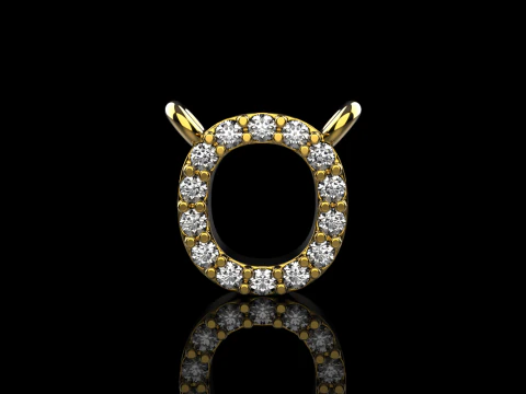 İlk harf O kolye modeli 760 3D Baskı Modeli