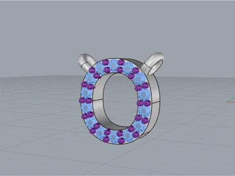 İlk harf O kolye modeli 760 3D Baskı Modeli