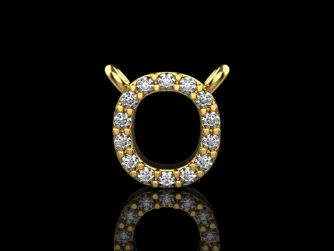 İlk harf O kolye modeli 760 3D Baskı Modeli