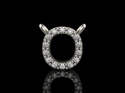 İlk harf O kolye modeli 760 3D Baskı Modeli