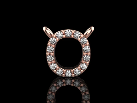 İlk harf O kolye modeli 760 3D Baskı Modeli