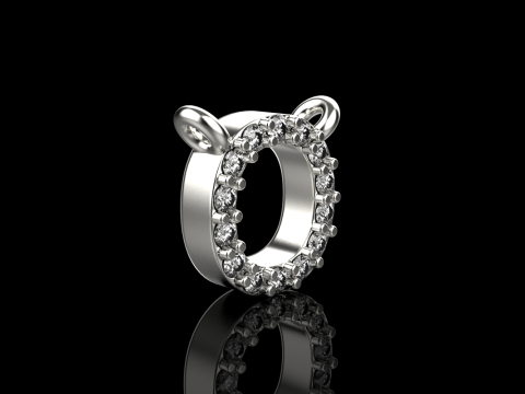 Initial letter O necklace model 760 3D Print Model