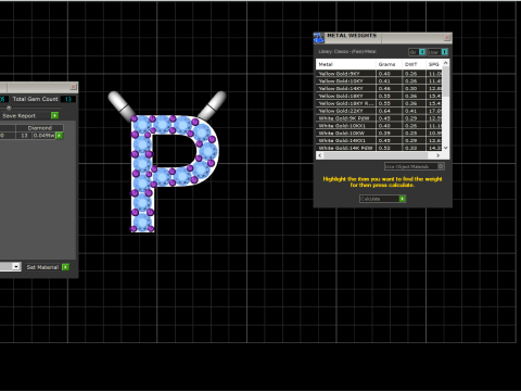 Initial letter P necklace model 761 3D Print Model