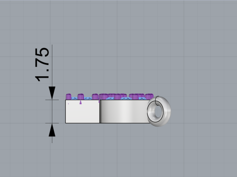 Initial letter P necklace model 761 3D Print Model
