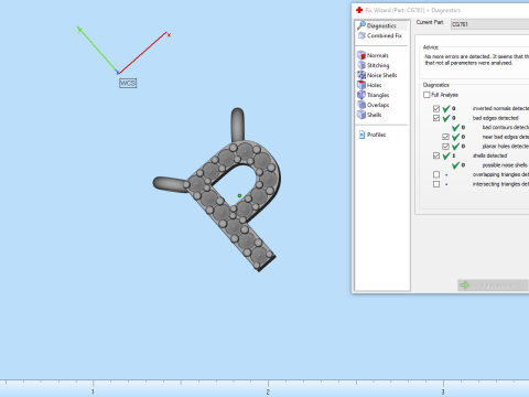 Initial letter P necklace model 761 3D Print Model