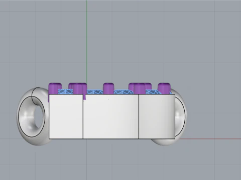 Initial letter P necklace model 761 3D Print Model