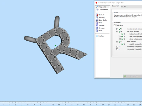 Initial letter R necklace model 762 3D Print Model
