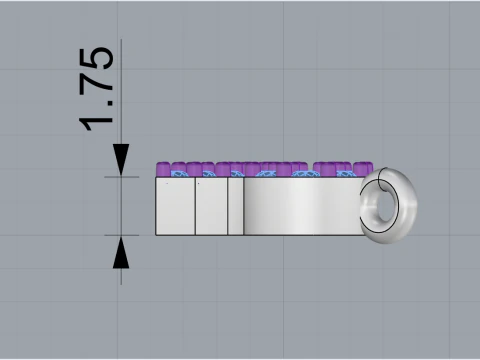 Initial letter R necklace model 762 3D Print Model