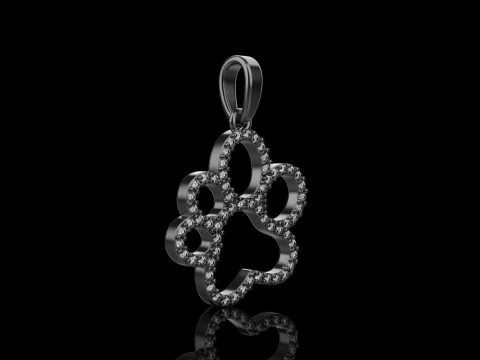 Paw pendant model 763 3D Print Model