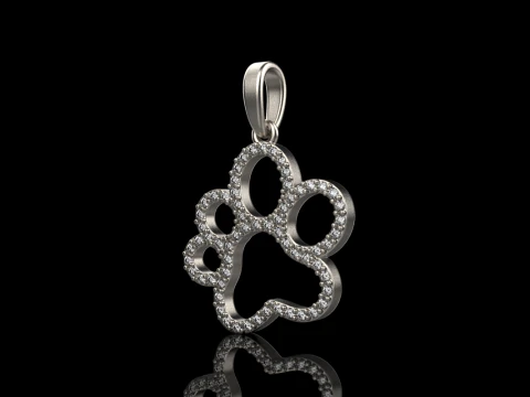 Paw pendant model 763 3D Print Model