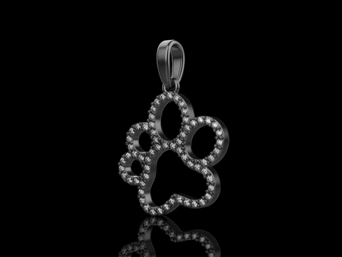 Paw pendant model 763 3D Print Model