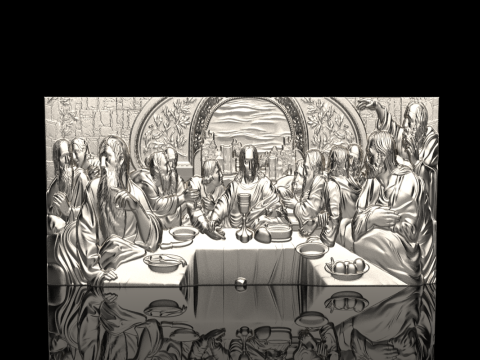 Model cincin perjamuan terakhir 764 Model Cetak 3D