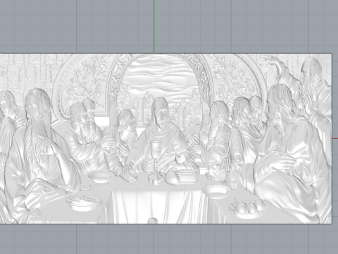 最后的晚餐戒指 型号 764 3D 打印模型