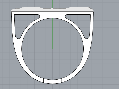 最后的晚餐戒指 型号 764 3D 打印模型