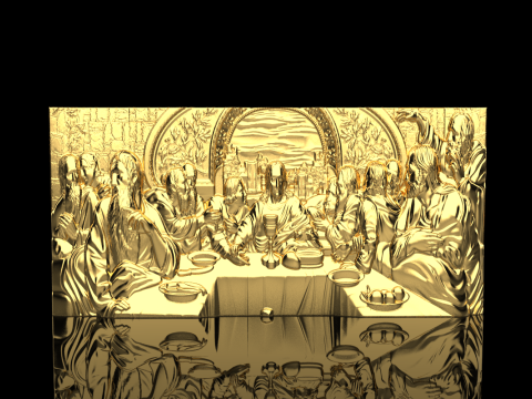 最后的晚餐戒指 型号 764 3D 打印模型