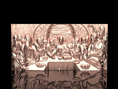 最后的晚餐戒指 型号 764 3D 打印模型