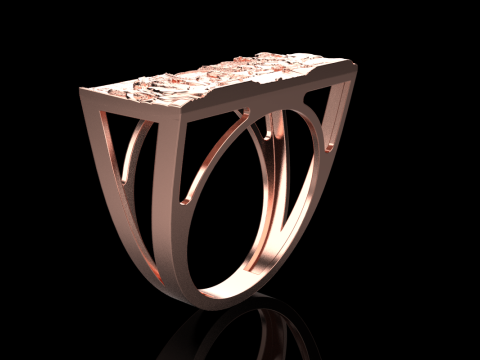 最后的晚餐戒指 型号 764 3D 打印模型