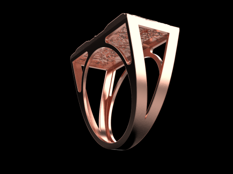 最后的晚餐戒指 型号 764 3D 打印模型