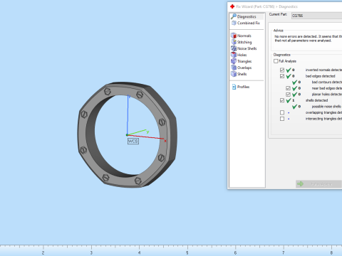 Винтовое восьмиугольное кольцо модель 766 3D Принт Модель