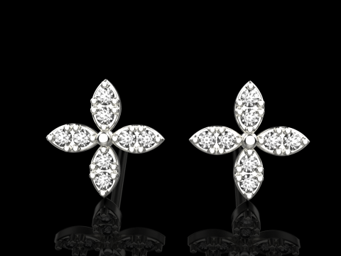 Сережка-гвоздик маркіза модель 767 3D Принт Модель