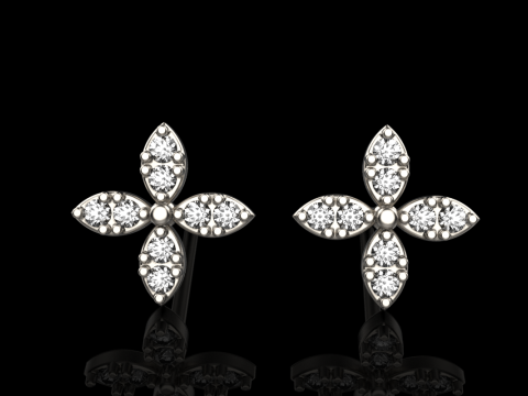 Сережка-гвоздик маркіза модель 767 3D Принт Модель