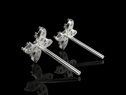 Сережка-гвоздик маркіза модель 767 3D Принт Модель