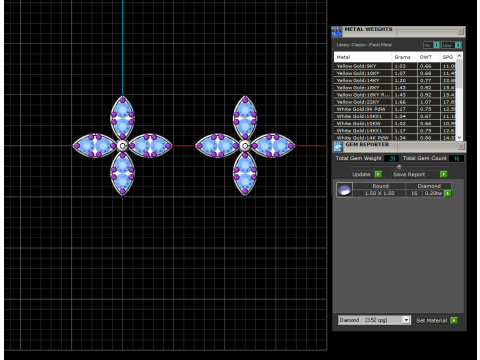 Сережка-гвоздик маркіза модель 767 3D Принт Модель