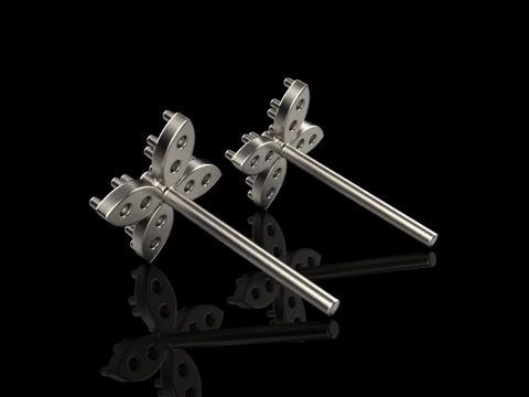 Marquise stud earring model 767 3D Print Model