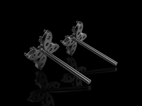 Marquise stud earring model 767 3D Print Model