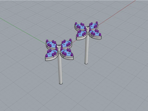 Marquise stud earring model 767 3D Print Model