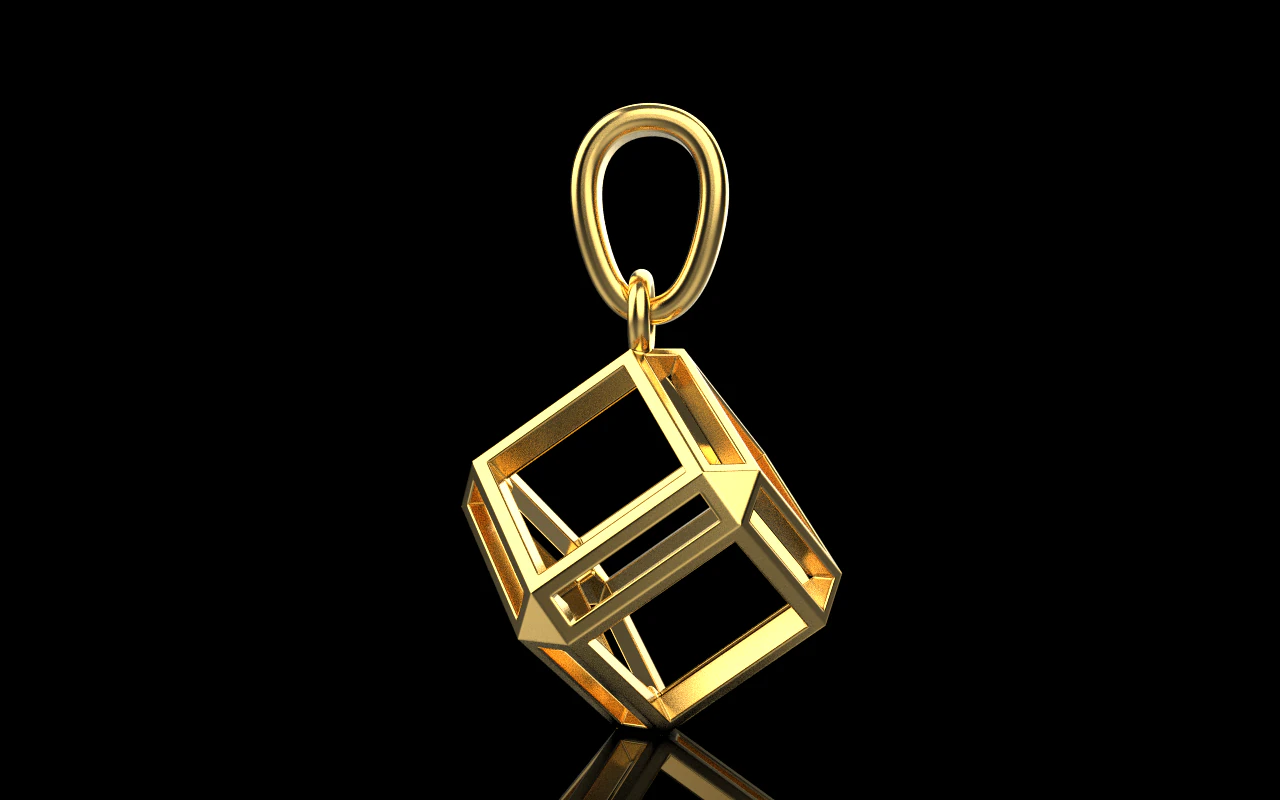 Cube pendant model 769 3D Print Model .c4d .max .obj .3ds .fbx .stl .blend
