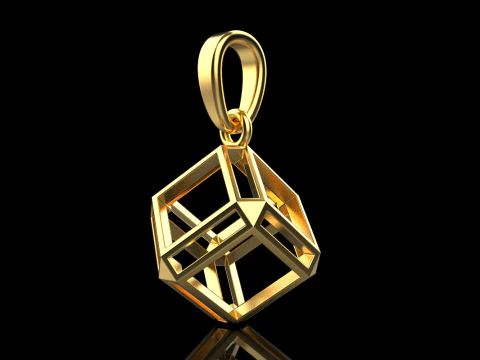 Cube pendant model 769 3D Print Model