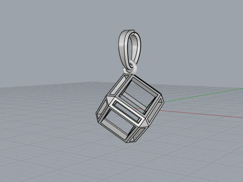 Cube pendant model 769 3D Print Model