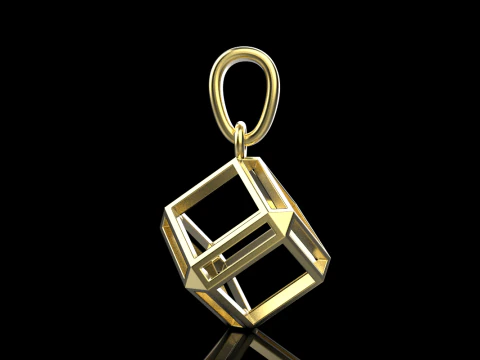 Cube pendant model 769 3D Print Model
