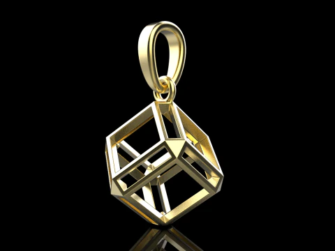 Cube pendant model 769 3D Print Model
