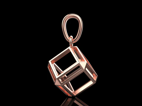Cube pendant model 769 3D Print Model