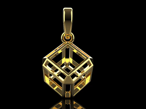 Cube pendant model 769 3D Print Model