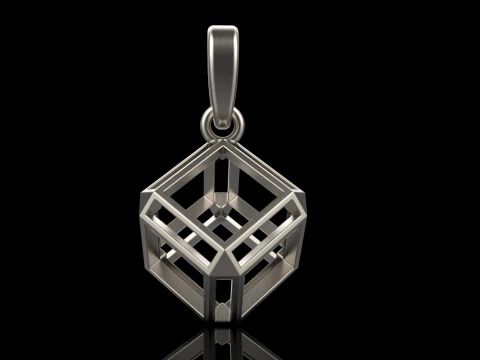 Cube pendant model 769 3D Print Model