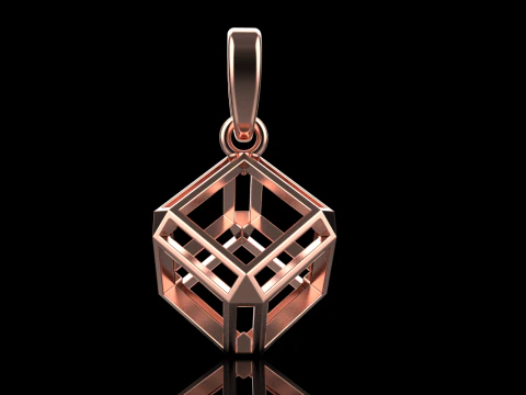Cube pendant model 769 3D Print Model