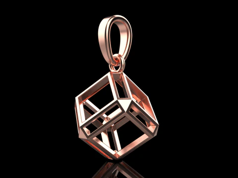 Cube pendant model 769 3D Print Model