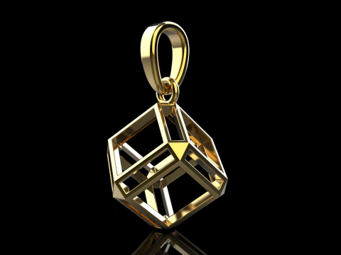 Cube pendant model 769 3D Print Model